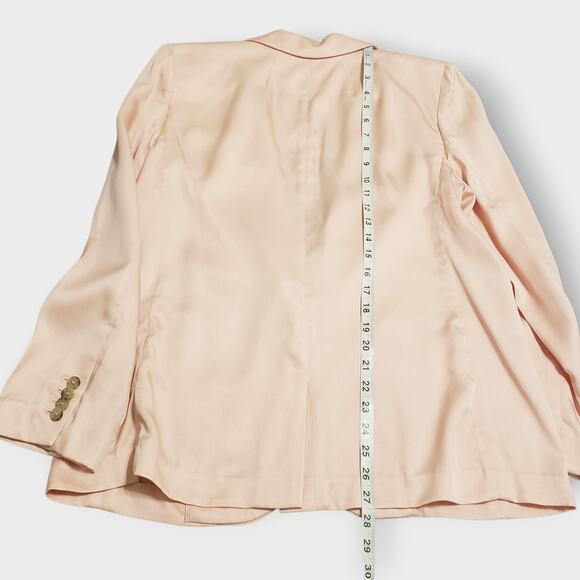 J.Crew Womens Alfie Gramercy Twill Lyocell Blazer Blush Pink Sz 14 Oversized - Picture 14 of 15